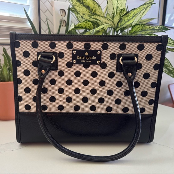 Kate Spade Crossbody Bag | Travel Ready Kate Spade Black and White Polka Dot Satchel